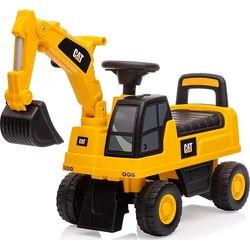 Milly Mally Detská kolobežka rýpadlo so zvukom CAT Excavator žltá
