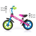 Milly Mally Dětské odrážedlo kolo Dragon s brzdou multicolor