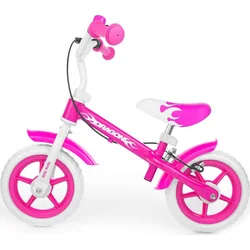 Milly Mally Dětské odrážedlo kolo Dragon s brzdou pink