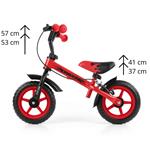 Milly Mally Dětské odrážedlo kolo Dragon s brzdou red