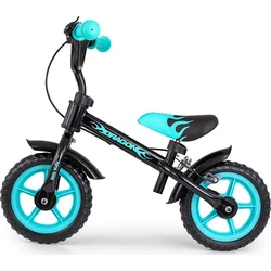 Milly Mally Detský bicykel Dragon s brzdou čierny