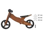 Milly Mally Detský multifunkčný bicykel 2v1 JAKE Dark Natural