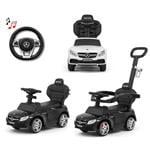 Milly Mally Scooter s vodiacou tyčou Mercedes Benz AMG C63 Coupe čierna
