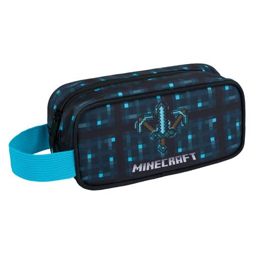 MINECRAFT puzdro na ceruzky Blue Axe and Sword