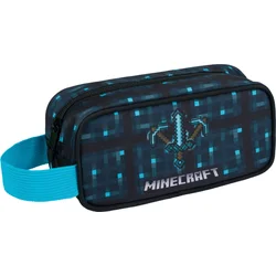 MINECRAFT puzdro na ceruzky Blue Axe and Sword
