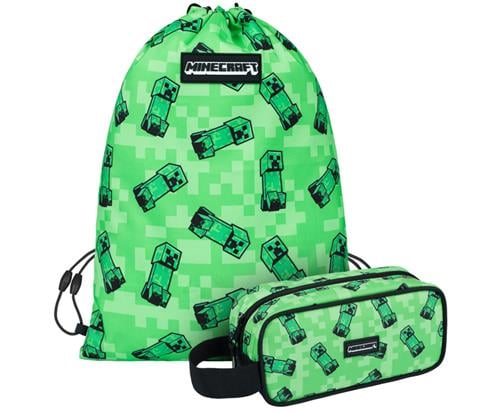 MINECRAFT SET 2 Creeper: peračník, taška