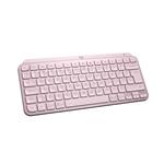 Minimalistická bezdrôtová podsvietená klávesnica Logitech MX Keys Mini, ružová - US INTL