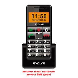 Mobilní telefon Evolve Easy s dobíjecím stojánkem - pro důchodce (velký displej,snadné ovládání,SOS tlačítko,baterka,černý)