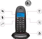 Motorola C1001CB+ Black - Blokovanie hovorov - Hands Free - Podsvietená obrazovka