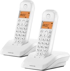 Motorola S1202 Duo White - Bezdrôtový telefón s handsfree - podsvietená obrazovka