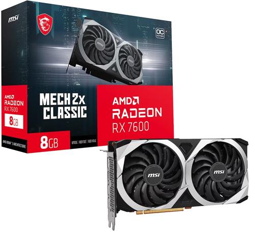 MSI AMD Radeon RX 7600 MECH 2X CLASSIC 8G OC