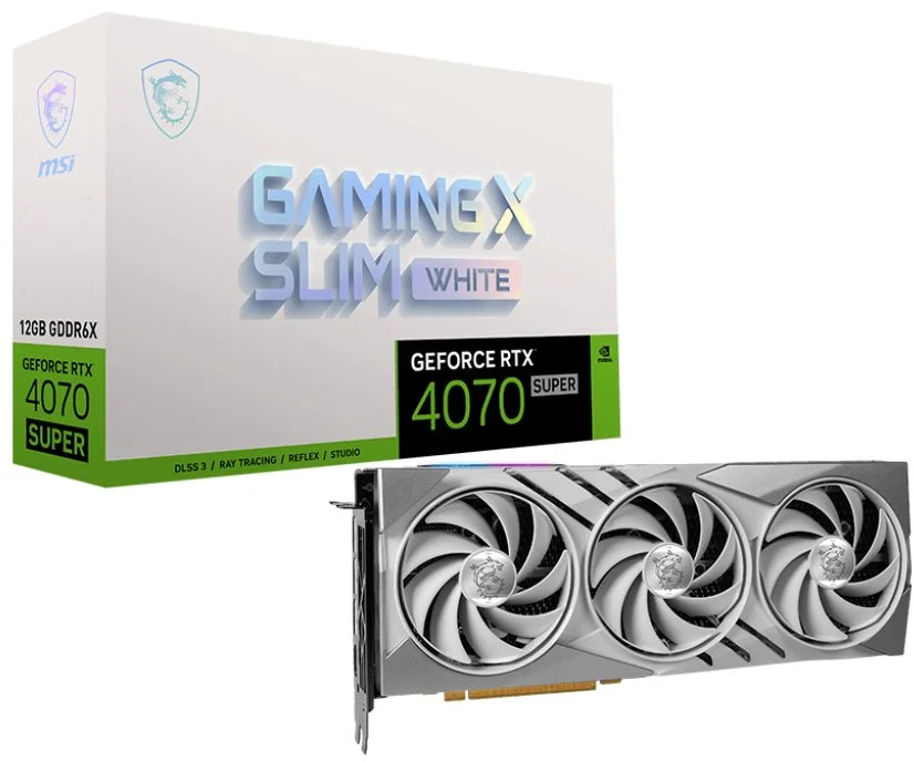MSI GeForce RTX 4070 SUPER 12G GAMING X SLIM WHITE