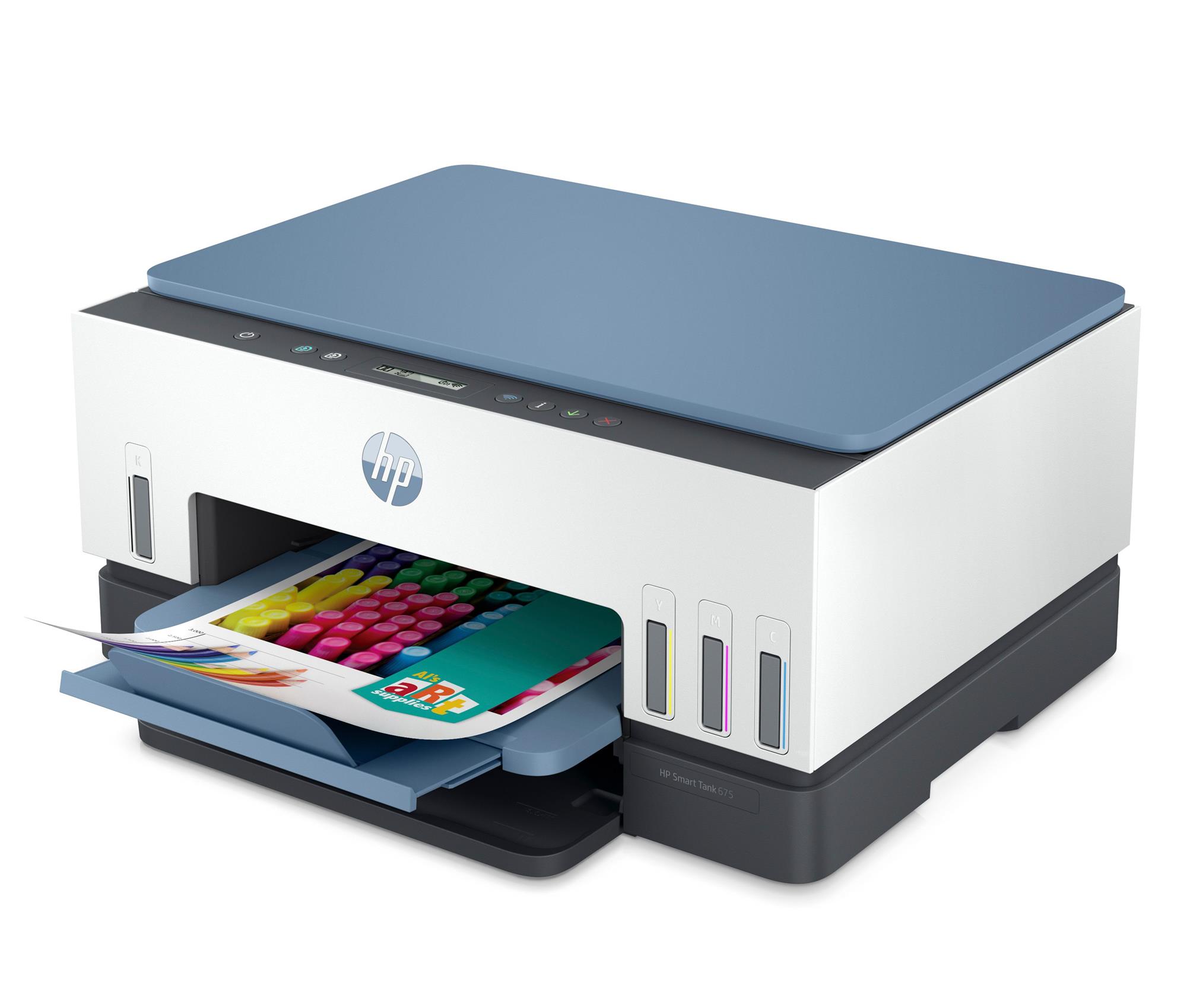 Multifunkčná atramentová tlačiareň HP Smart Tank 675, A4, farebná, Wi-Fi, (28C12A)