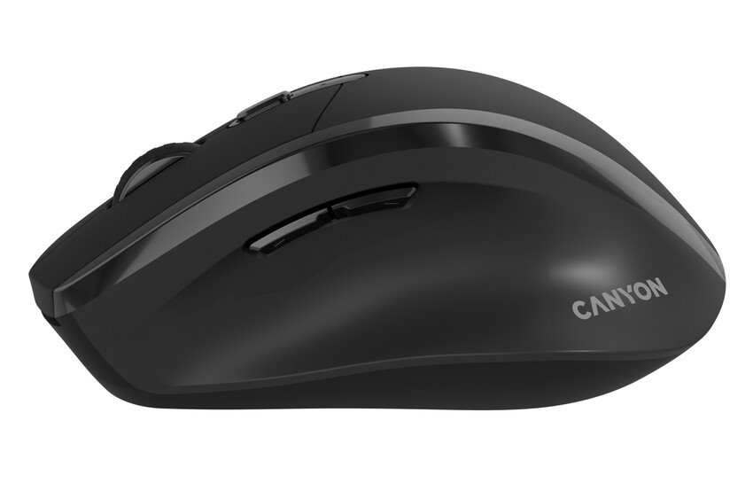 Myš CANYON OnClick 17 Ergonomická 6 tlačidiel 1600 DPI bezdrôtová čierna