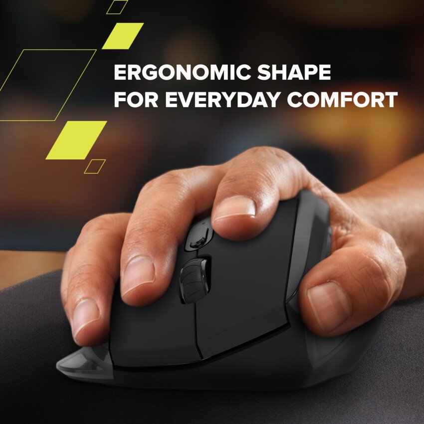 Myš CANYON OnClick 17 Ergonomická 6 tlačidiel 1600 DPI bezdrôtová čierna