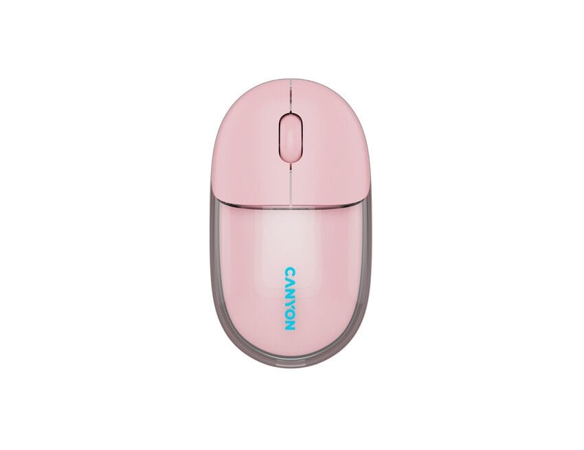 Myš CANYON OnClick 24 BT/ Wireless Transparent/Pink
