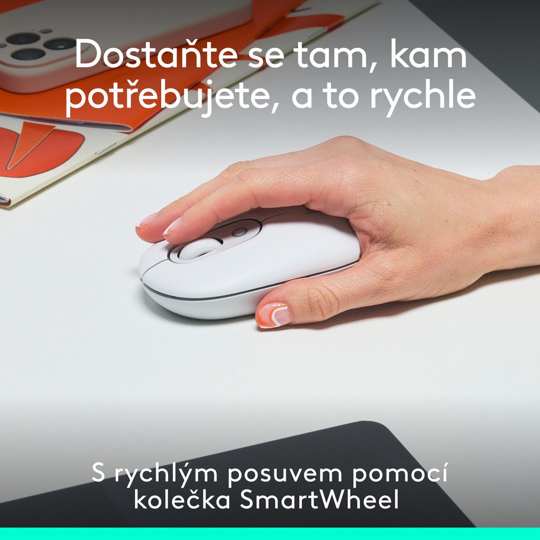 Myš Logitech POP, biela