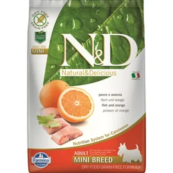 N&D GF DOG Adult Mini Fish & Orange 7kg granule pro psy