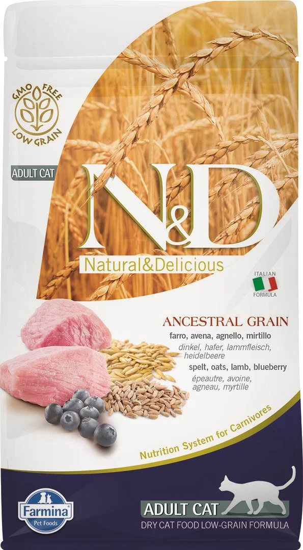 N&D LG CAT Adult Lamb & Blueberry 5kg granule pre mačky