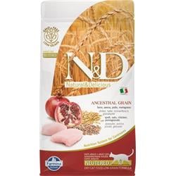 N&D LG CAT Neutered Chicken & Pomegranate 5kg granule pro kastrované kočky