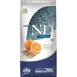 N&D OCEAN CAT Adult Herring & Orange 10kg granule pre mačky