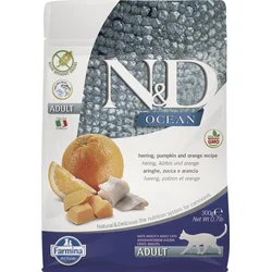 N&D OCEAN CAT Adult Herring, Pumpkin & Orange 300g granule pro kočky