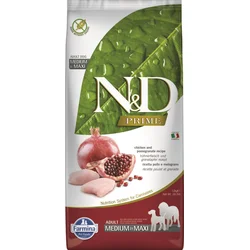 N&D PRIME DOG Adult M/L Chicken & Pomegranate 12kg granule pre psov