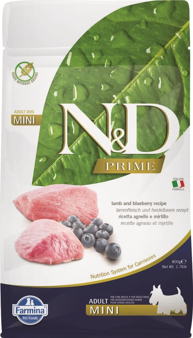 N&D PRIME DOG Adult Mini Lamb & Blueberry 800g granule pre psov