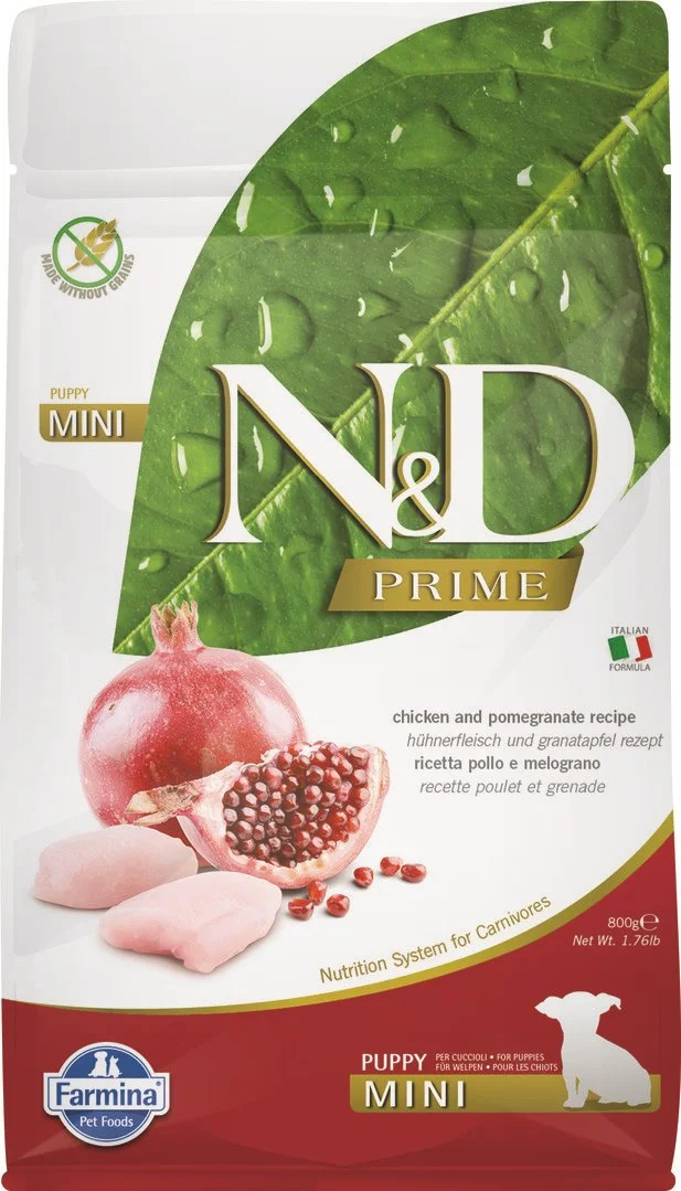N&D PRIME DOG Puppy Mini Chicken & Pomegranate 800g granule pre šteňatá