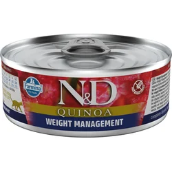 N&D QUINOA CAT Adult Weight Management Lamb & Brocolli 80g konzerva pro kočky