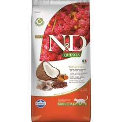 N&D QUINOA CAT Skin & Coat Herring & Coconut 5kg granule pro kočky