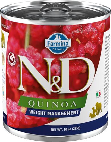 N&D QUINOA DOG Adult Weight Management Lamb & Brocolli 285g konzerva pro psy