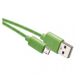 Nabíjací/dátový kábel USB-A 2.0 / microUSB 2.0, 1 m, zelený