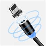 Nabíjací kábel ColorWay 3v1 USB - Lightning, microUSB a USB-C 1 m, magnetický