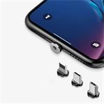 Nabíjací kábel ColorWay 3v1 USB - Lightning, microUSB a USB-C 1 m, magnetický