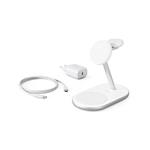 Nabíjací stojan Epico 3v1 MagSafe - nabíjanie pre iPhone 15W - biely