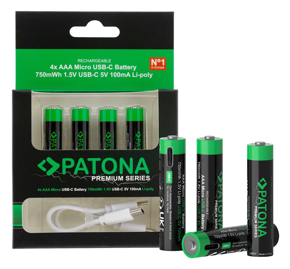 Nabíjacia batéria PATONA AAA/LR03 Li-Pol 500mAh