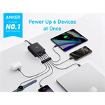 Nabíjacia stanica Anker 112W 3xUSB-C, 3xUSB čierna