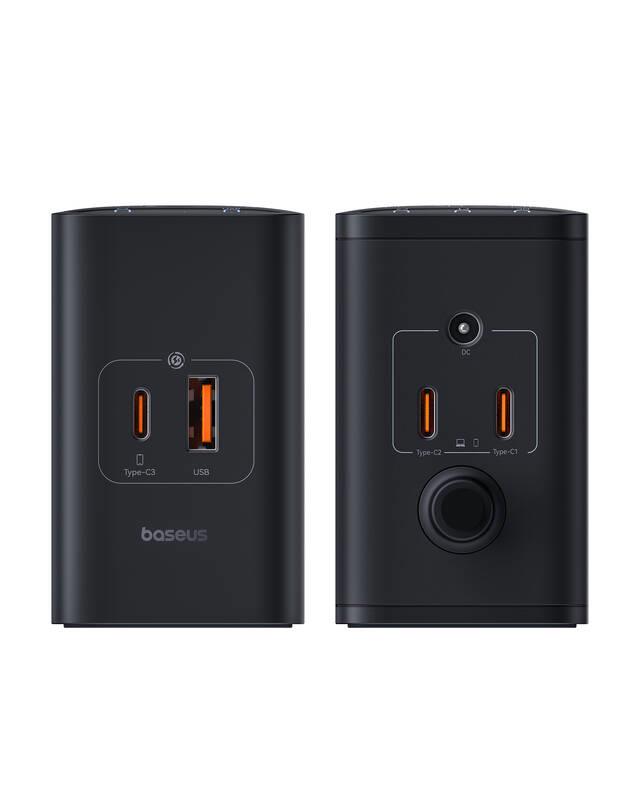 Nabíjacia stanica Baseus GaN Digital 240W 3xUSB-C, 1xUSB, 1xDC čierna
