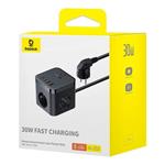 Nabíjacia stanica Baseus PowerCombo Cube 30W 3x zásuvka, 2xUSB, 2xUSB-C čierna