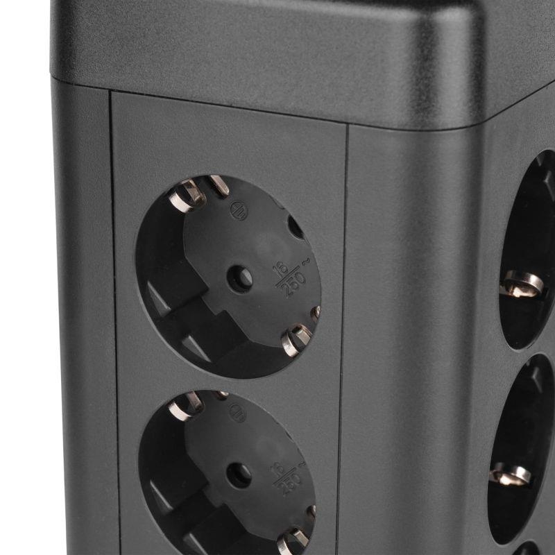 Nabíjacia stanica Huslog 15W 12xzásuvka, 2xUSB-C, 2xUSB čierna
