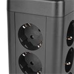 Nabíjacia stanica Huslog 15W 12xzásuvka, 2xUSB-C, 2xUSB čierna
