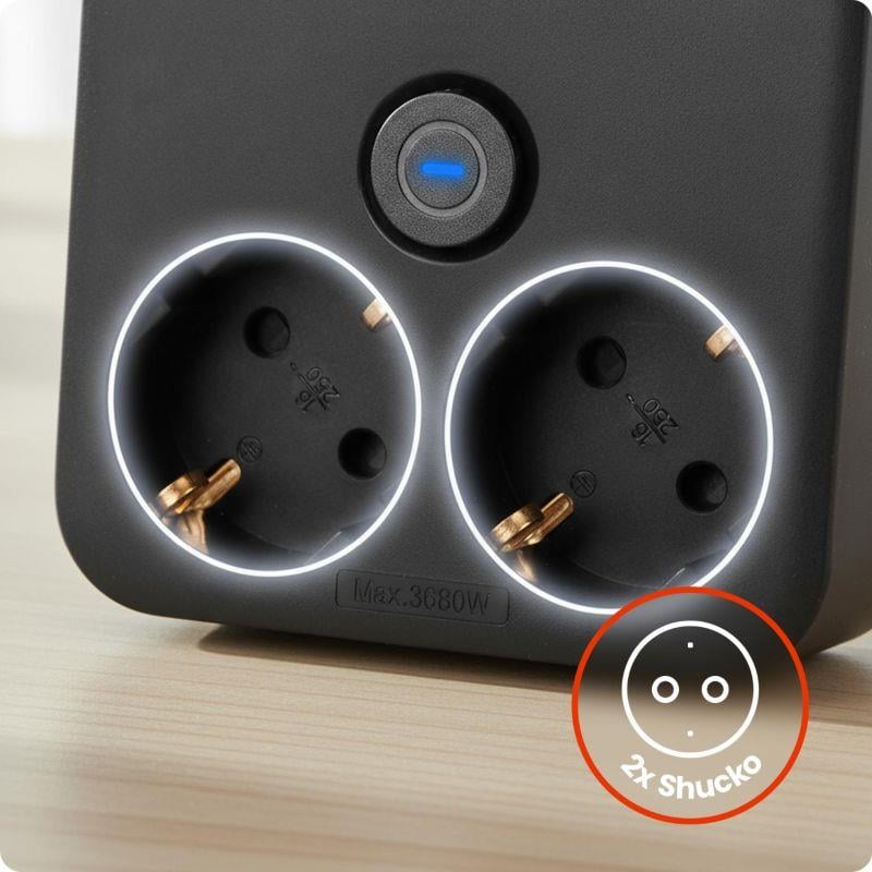 Nabíjacia stanica Huslog 15W 2xzásuvka, 2xUSB-C, 2xUSB, 1x držiak na telefón čierna