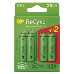 Nabíjacie batérie GP ReCyko 2100 AA (HR6), 6 ks