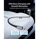 Nabíjačka do auta Anker Nano 75W s káblom USB-C sivá