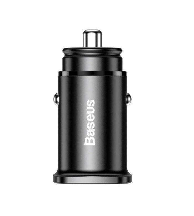 Nabíjačka do auta Baseus 30W 1x USB,1x USB-C čierna