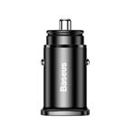 Nabíjačka do auta Baseus 30W 1x USB,1x USB-C čierna