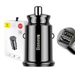 Nabíjačka do auta Baseus Grain 2x USB 5V 3,1A (čierna)