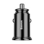 Nabíjačka do auta Baseus USB+USB-C QC3.0 30W čierna