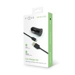 Nabíjačka do auta FIXED s výstupom USB a káblom USB/micro USB, 1 meter, 12 W, čierna